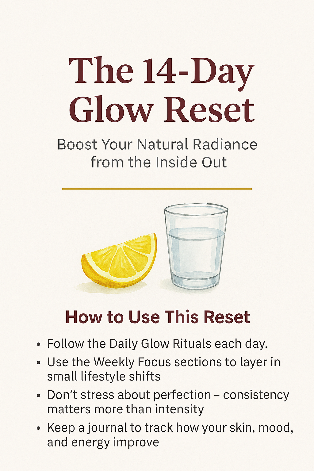 The 14-Day Glow Reset Ebook