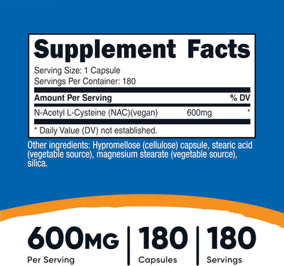 N-Acetyl L-Cysteine (NAC) Supplement