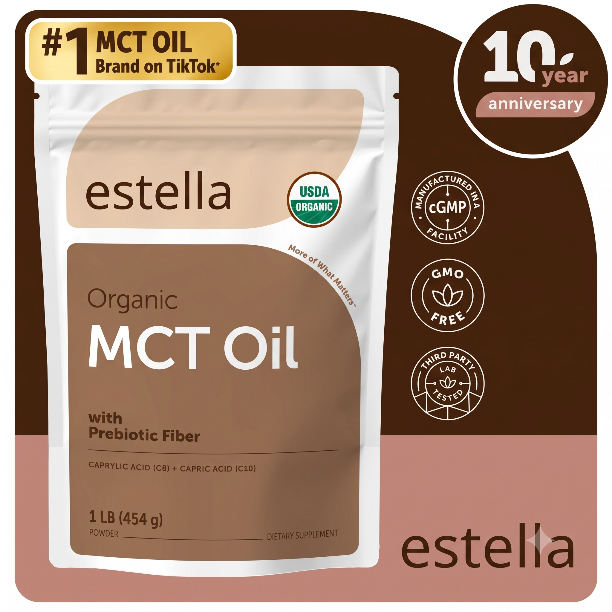 Organic MCT Oil Powder For Lasting Energy & Mental Clarity