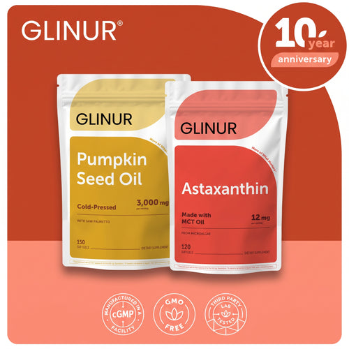 Glinur Hair Growth Duo: Astaxanthin + Pumpkin Seed Oil