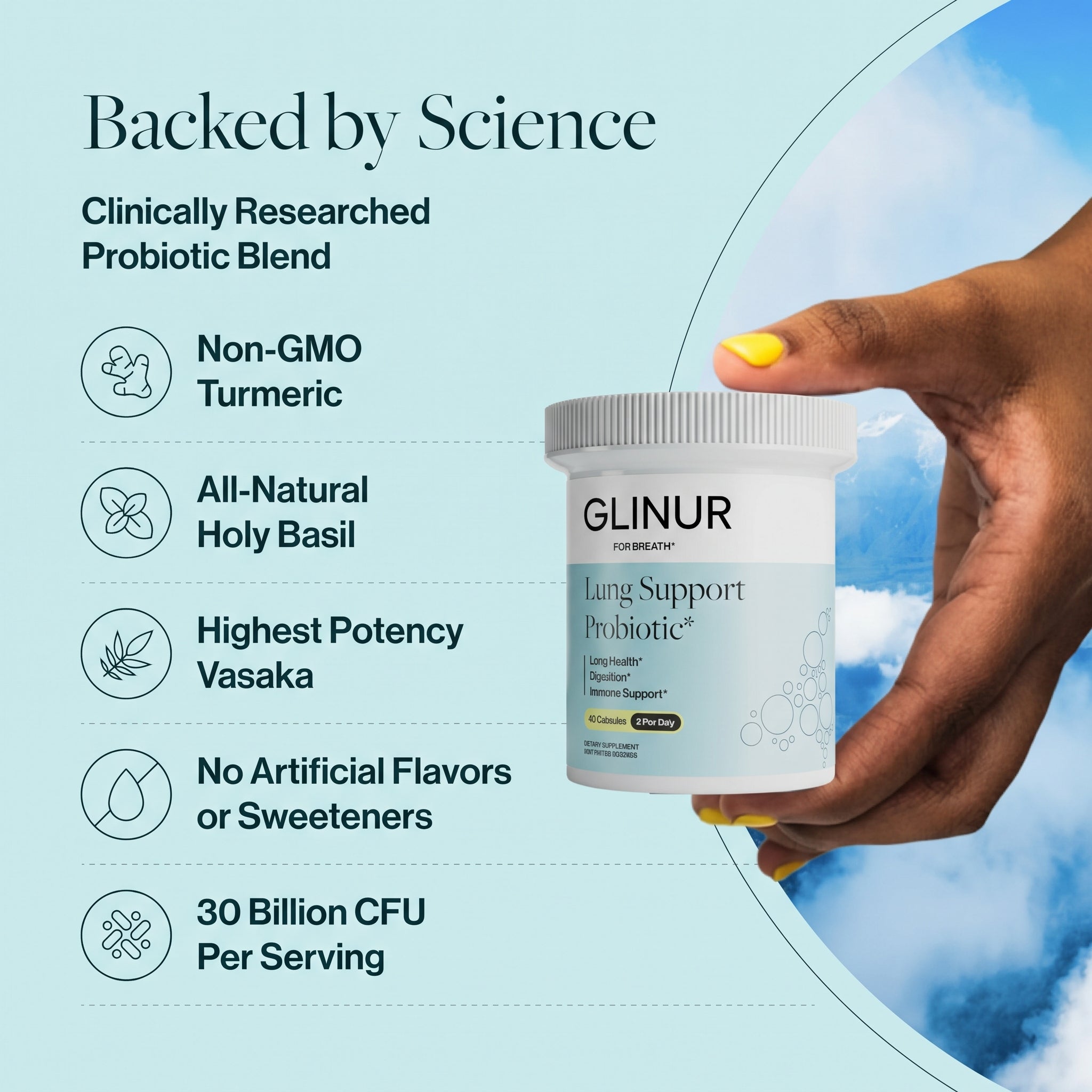 Glinur Lung Support Probiotic